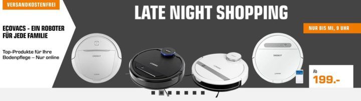 Saturn Ecovacs Late Night Saugroboter Sale: z.B. ECOVACS DEEBOT M88 für 288€ (statt 349€)