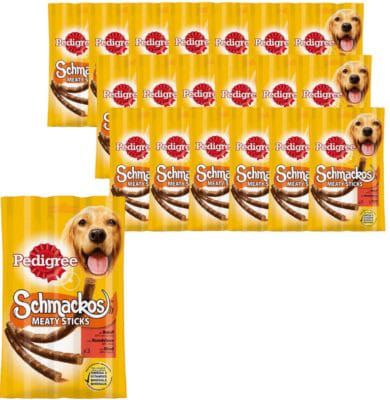 Pedigree Schmackos Meaty Sticks mit Rind 30 x 3 Stück für 39,79€
