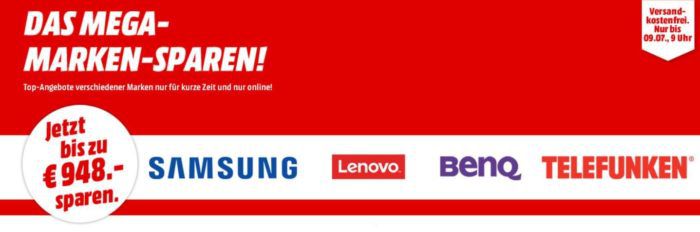 Media Markt Marken Sparen: günstige Artikel von Samsung, Lenovo, BenQ und Telefunken