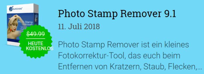 Photo Stamp Remover 9.1 (Vollversion, Windows) gratis statt 50€