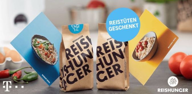 Nur für Telekom Kunden: 2x Reis von Reishunger gratis