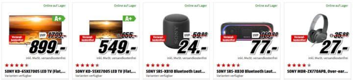 Media Markt SONY Tiefpreisspätschicht   günstige TV & Audio, Smartphones, Foto & Zubehör