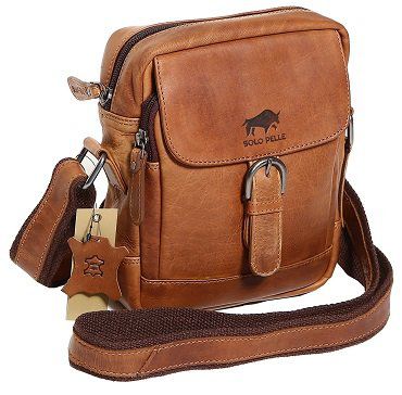 Solo Pelle Messenger /Umhängetasche Model: Hamburg aus echtem Leder in Large für 59€ (statt 119€)