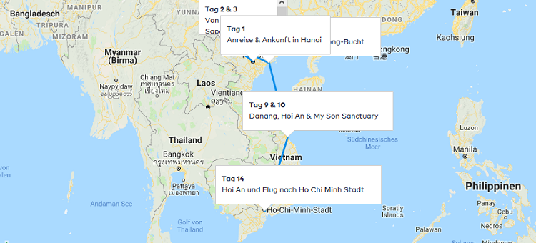 Rundreise durch Vietnam: 16 ÜN inkl. Frühstück, Exkursionen, Dschunkenfahrt, Transfers und Flüge ab 1.319€ p.P. Rundreise durch Vietnam: 16 ÜN inkl. Frühstück, Exkursionen, Dschunkenfahrt, Transfers und Flüge ab 1.319€ p.P.