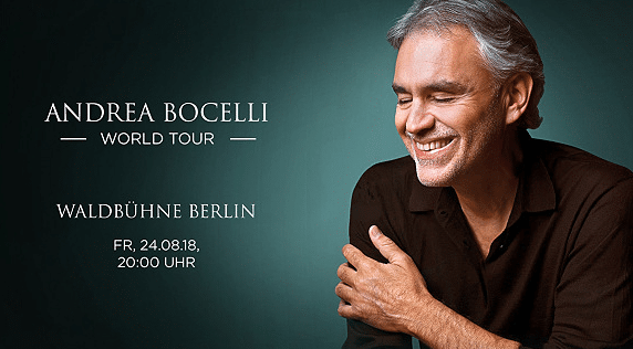 Andrea Bocelli Live   Tickets bei Vente Privee ab 60€ (statt 100€)