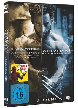 X Men Origins   Wolverine: Wie alles begann + The Wolverine: Weg des Kriegers als DVD für 4,99€ (statt 7€)