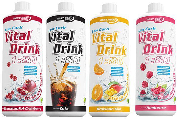 6x Best Body Low Carb Vital Drink (1000ml) Getränkesirup für 39,18€ (statt 60€)
