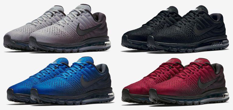 Ausgewählte NIKE Air Max 2017 Modelle für je 133€ (statt ~170€)