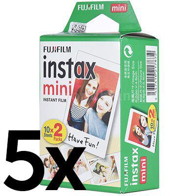 5x Fujifilm Instax Mini Instant Film für 100 Bilder für 55,99€ (statt 71€)