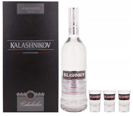 Kalashnikov Original Wodka mit Geschenkverpackung und 3 Gläsern für 34,95€ (statt 51€)