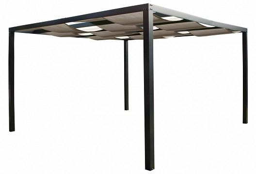 Leco Alu Pergola Loft 360x360cm Terrassen Überdachung in grün und grau für 399€ (statt 455€)