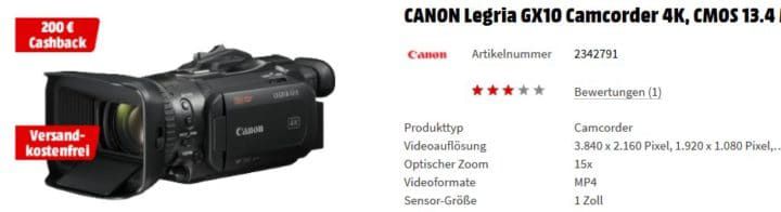 Media Markt Foto Late Night: z.B. CANON EOS M50 Kit für 888€