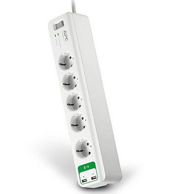 APC PM5U GR Essential SurgeArrest 5 fach (2x USB) Steckdosenleiste für 14,90€ (statt 23€)