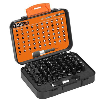 Tacklife PSDB1A   Bitset mit 60 Bits & 1 Verlängerungs Bithalter für 7,99€ (statt 12€)