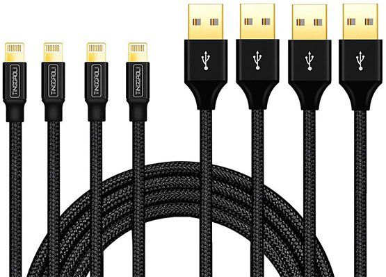 TINGGAOLI   4er Pack Lightning Kabel (1.8m Länge) für 7,69€ (statt 11€)