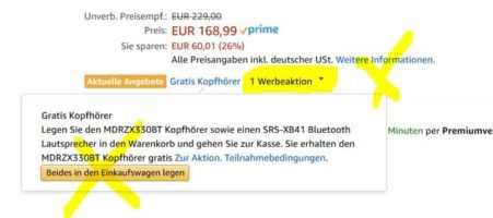Sony SRS XB41 mobiler Bluetooth Lautsprecher+ gratis Sony MDRZX330BT Kopfhörer für 171,98€ (statt 224€)