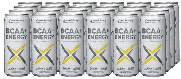 Vorbei! IronMaxx BCAA Energy Drinks   24 Dosen für 9,66€ mit Prime