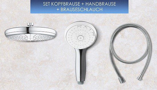 Grohe Kopfbrause + Handbrause + Brauseschlauch für 60€ (statt 97€)