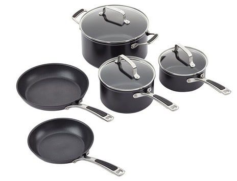 KitchenAid harteloxiertes Kochgeschirr Set 5 teilig für 108,94€ (statt 195€)