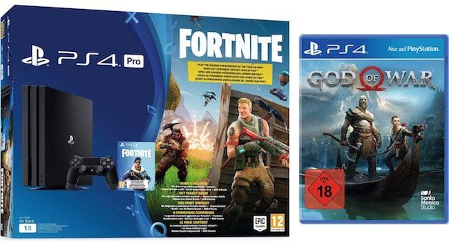 PlayStation 4 Pro 1TB + God of War + Fortnite für 385,94€ (statt 439€)