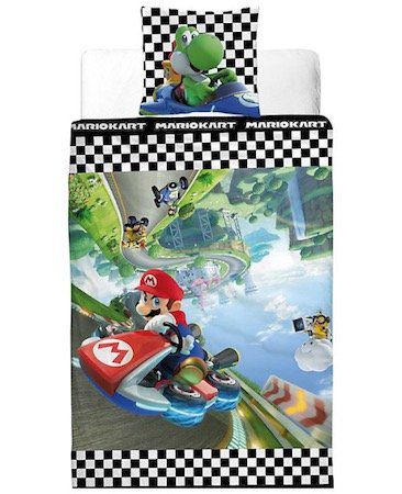 Wende Kinderbettwäsche Mario Kart 135 x 200 cm für 24,94€ (statt 30€)