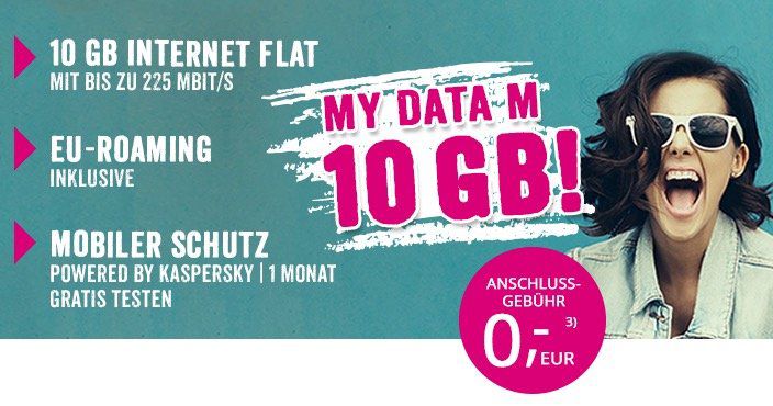 o2 my Data M Datentarif mit 10GB LTE für 9,99€ mtl. + Parrot Drohne für 35€ dazu buchbar