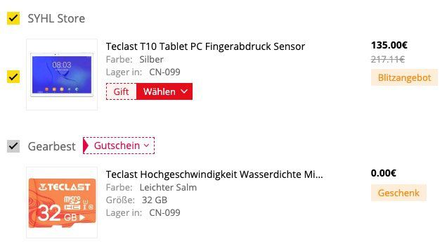 Teclast Master T10   Tablet mit Fingerprint Sensor für 135€ (statt 157€) + gratis 32GB Speicherkarte