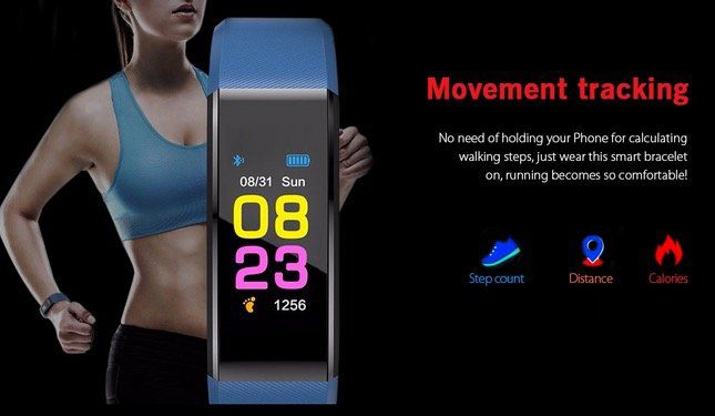 ID115PLUS Fitnesstracker mit Herzfrequenzsensor für 5,80€