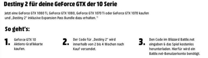 Asus GeForce GTX 1080 Ti Turbo + PC Spiel Destiny 2 inkl. 2 DLC´s für 549€ (statt 737€)