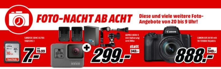 Media Markt Foto Late Night: z.B. CANON EOS M50 Kit für 888€