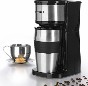 GOURMETmaxx Togo   Edelstahl Single Kaffeemaschine inklusive Thermobecher für 23,90€ (statt 30€)