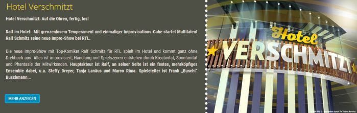 Freikarten für “Hotel verschmitzt” an verschiedenen Terminen im August