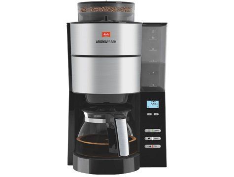 MELITTA 1021 01 AromaFresh Kaffeefiltermaschine in Schwarz/Edelstahl für 100€ (statt 109€)