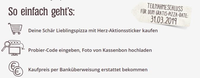 Schär glutenfreie Pizza gratis