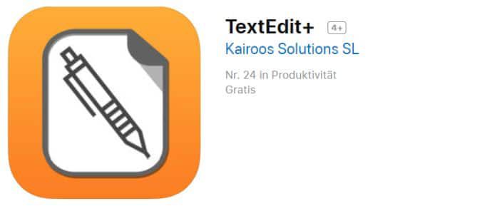TextEdit+ (iOS) gratis statt 4,49€