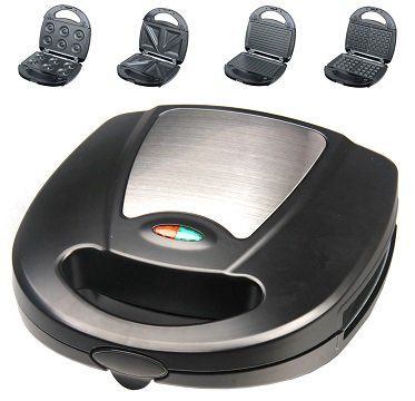 4 in 1 Sandwichtoaster  Snackmaker, Waffelneisen, Donutsmaker und Kontaktgrill als B Ware für 15,55€ (statt 23€)