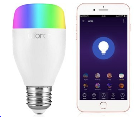 Utorch LE7 E27 Smart LED Leuchtmittel mit RGB Farben für 9,67€