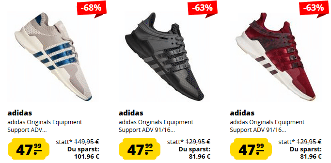 adidas Originals Equipment Support ADV Adventure Sneaker ab 47,99€ (statt 78€)