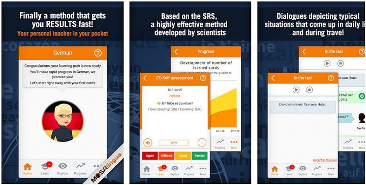 MosaLingua Premium – einfach Deutsch lernen (Android) kostenlos (statt 5,49€)
