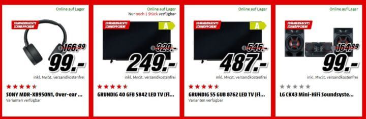 Media Markt Sommernacht Sale bis 6 Uhr: z.B. BenQ GL2580H Monitor für 99€ (statt 119€)