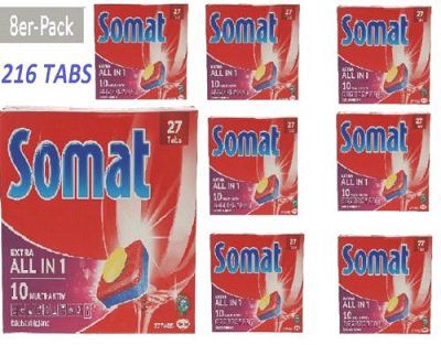 216er Pack Somat Geschirrspültaps All in 1 (8x27 Stk) für 29,99€