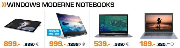 Saturn Notebook Late Night: z.B. ACER Swift 3 15,6 Notebook für 539€ (statt 599€)