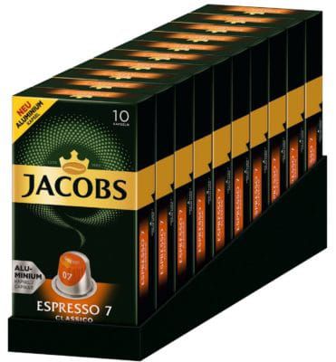 JACOBS Espresso Classico   100 Alu Nespresso Kapseln für 19,90€