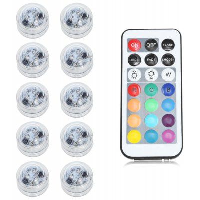 10 wasserdichte LED Teelichter mit 12 Farben & Fernbedienung für 9,63€