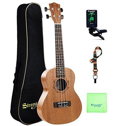 Ukulele aus Mahagoni inkl. Tasche + elektronischer Tuner in versch. Größen ab 30,10€ (statt 43€)