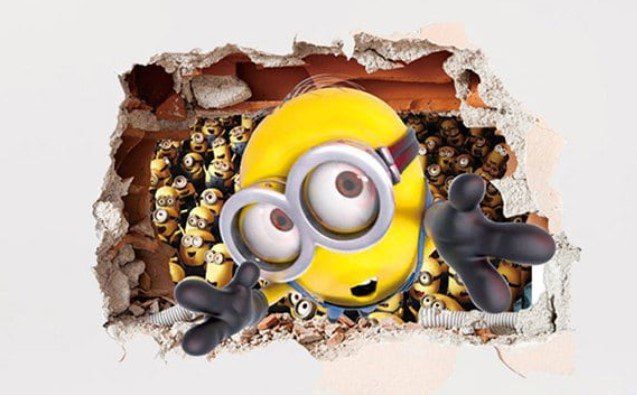 3D Wandaufkleber (60x90cm) Minion für 2,69€