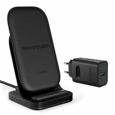 RAVPower Wireless Charger  (DE RP PC069) mit Hyperair Ladefunktion für 22,49€ (statt 30€)