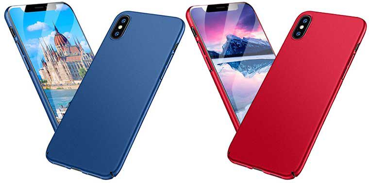 Meidom   schmale Schutzhülle für iPhone X in Blau oder Rot für je 5,45€ (statt 9€)   Prime