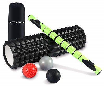 TOMSHOO 6 teiliges Faszienset (Faszienrollen, Igelball, Massageroller, Massagebälle) für 22,79€ (statt 38€)