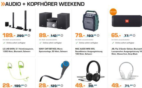 Saturn Weekend Sale: günstige BEATS & Co. Kopfhörer, Haushalts u. Fitness Artikel